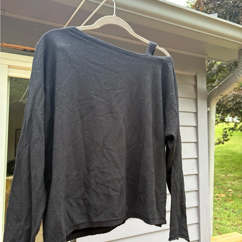 Eileen Fisher black wool sweater